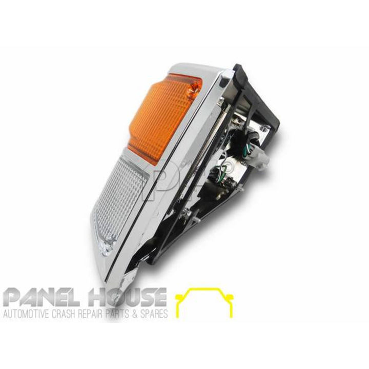 Grill + Corner Lights SET Chrome Fits Toyota Landcruiser 78 79 Series 1999 - 2007