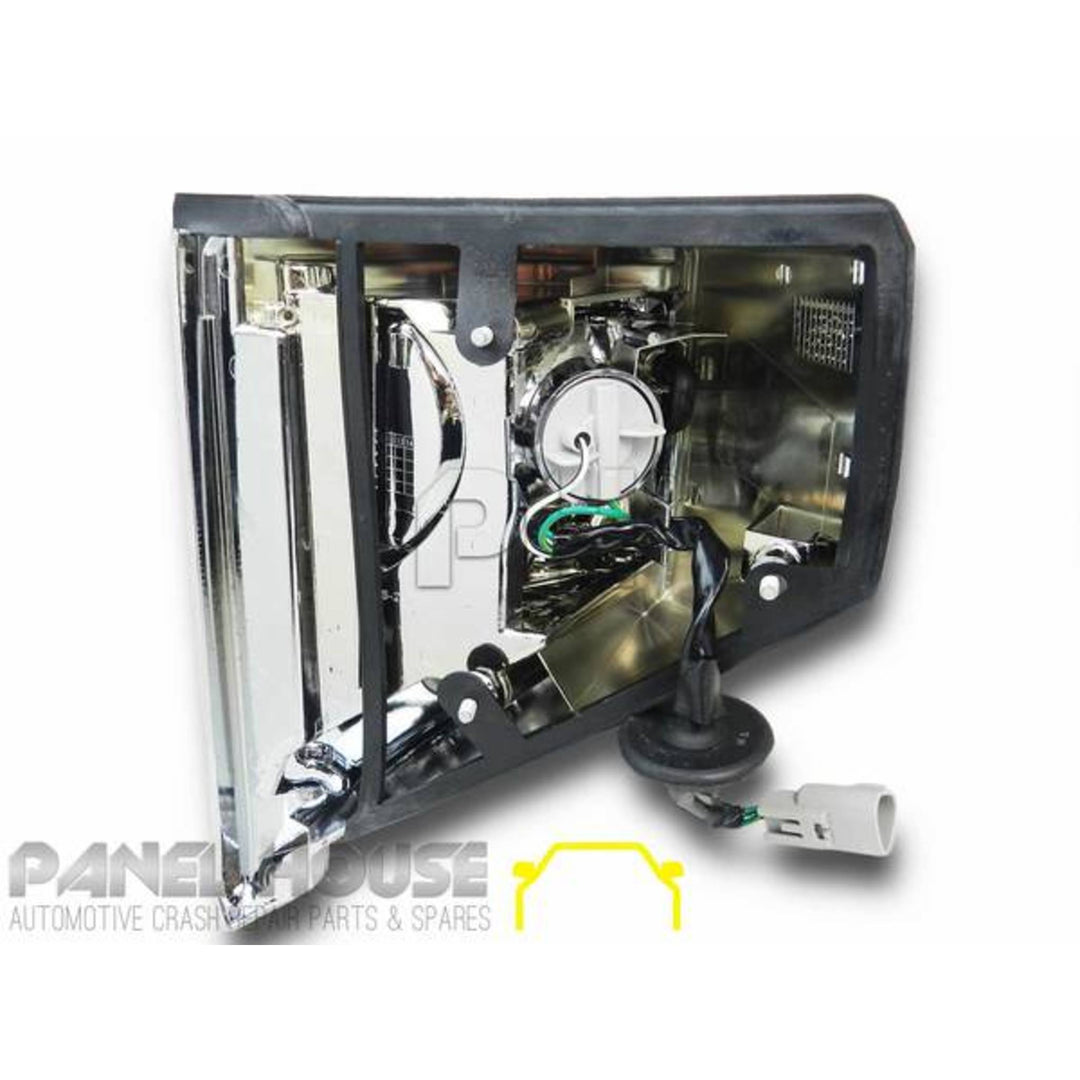 Grill + Corner Lights SET Chrome Fits Toyota Landcruiser 78 79 Series 1999 - 2007