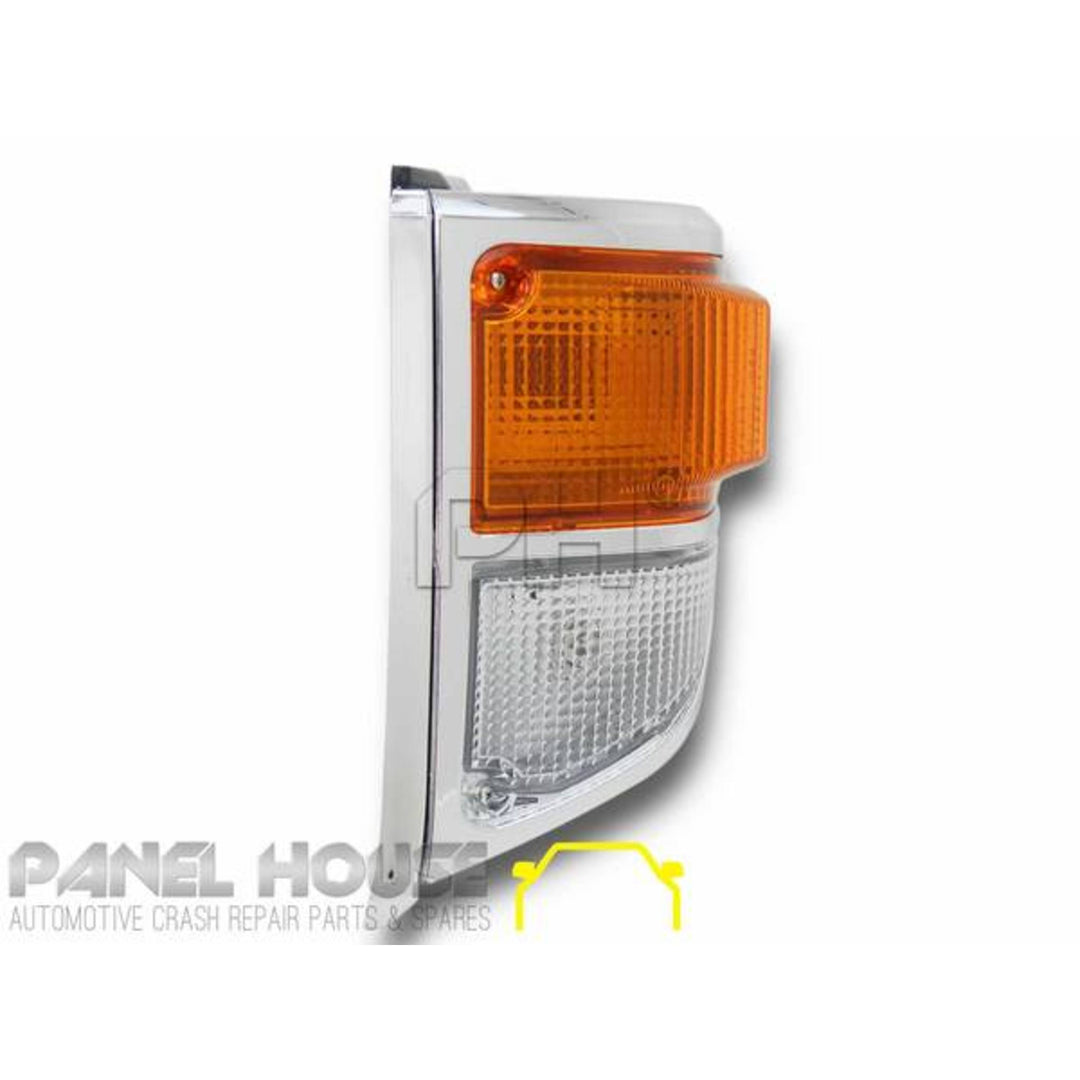 Grill + Corner Lights SET Chrome Fits Toyota Landcruiser 78 79 Series 1999 - 2007