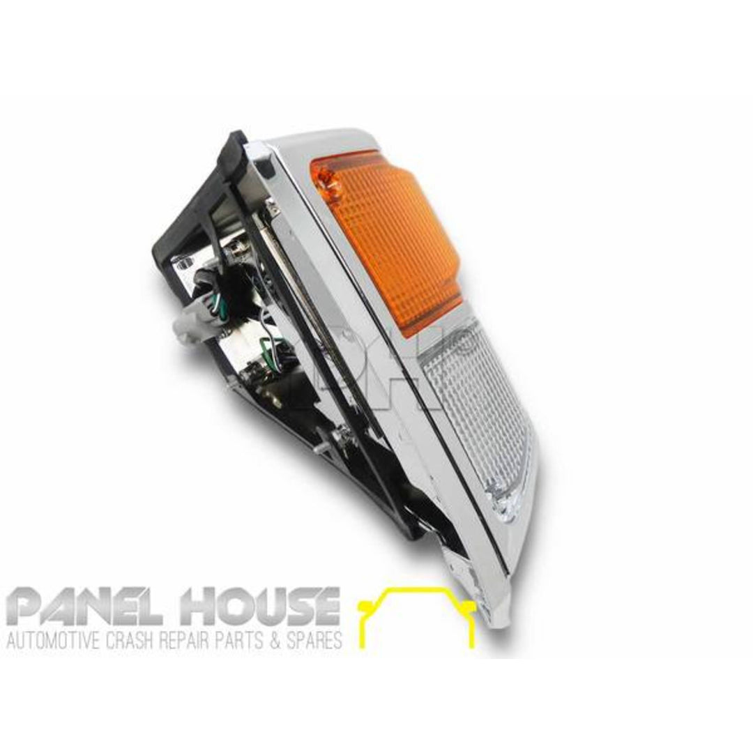 Grill + Corner Lights SET Chrome Fits Toyota Landcruiser 78 79 Series 1999 - 2007