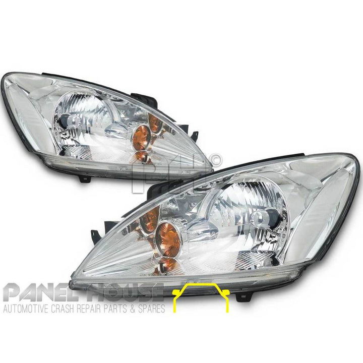 Head Light Clear Chrome PAIR fits Mitsubishi Lancer CH Sedan Wagon 03-07
