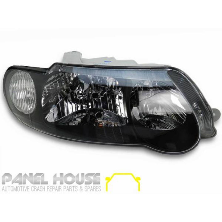 Headlights PAIR Black SS Style fits Holden Commodore VX VU 2000 - 2002