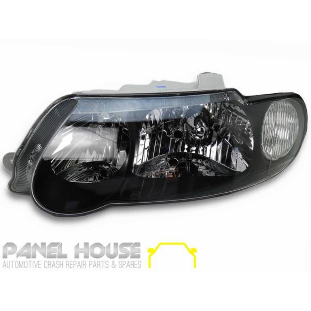Headlights PAIR Black SS Style fits Holden Commodore VX VU 2000 - 2002