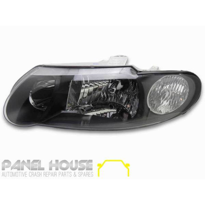 Headlights PAIR Black SS Style fits Holden Commodore VX VU 2000 - 2002