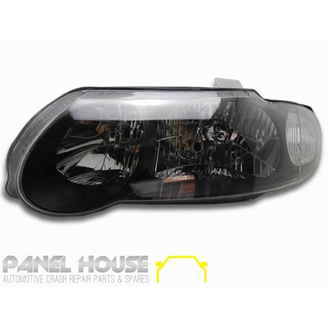 Headlights PAIR Black SS Style fits Holden Commodore VX VU 2000 - 2002
