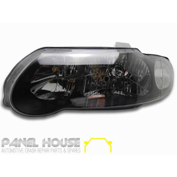 Headlights PAIR Black SS Style fits Holden Commodore VX VU 2000 - 2002