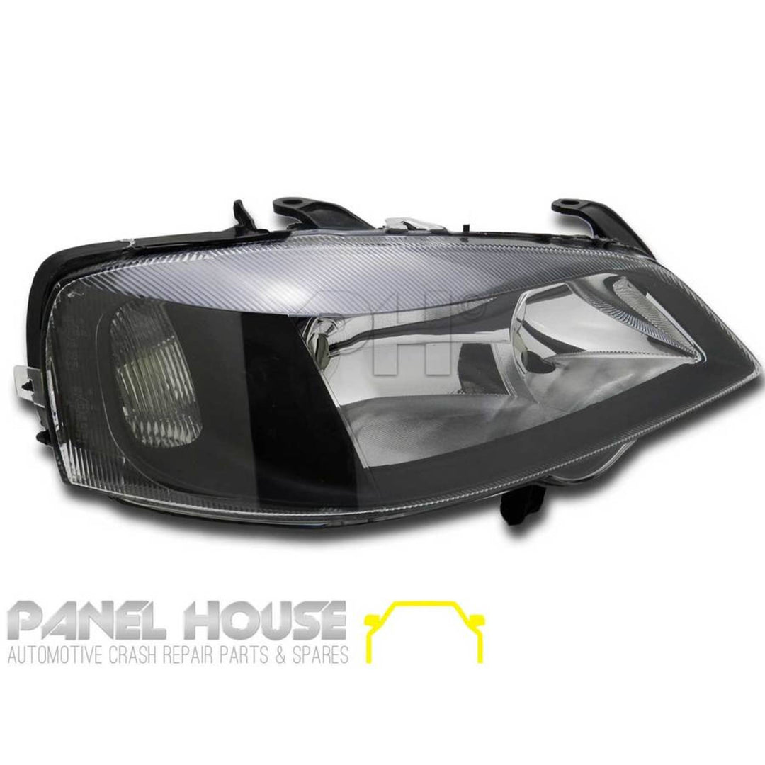 Headlights PAIR Black ADR fits Holden TS Astra 1998 - 2004