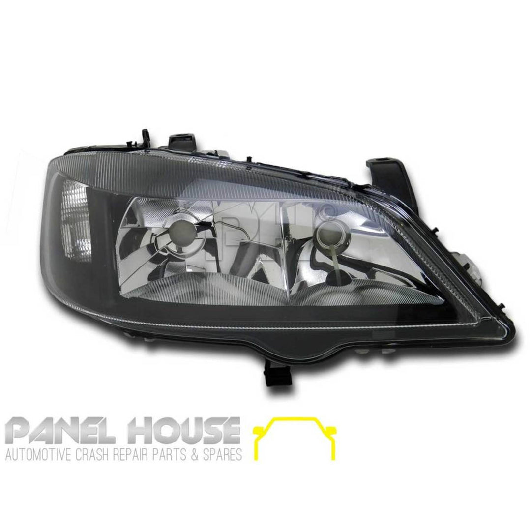 Headlights PAIR Black Style fits Holden TS Astra 98-04 Sedan Hatch PR