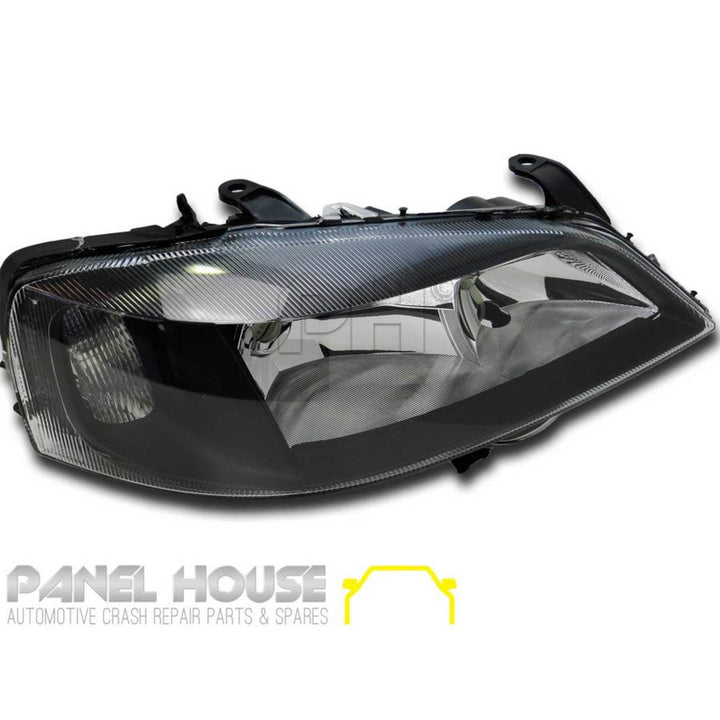 Headlights PAIR Black Style fits Holden TS Astra 98-04 Sedan Hatch PR