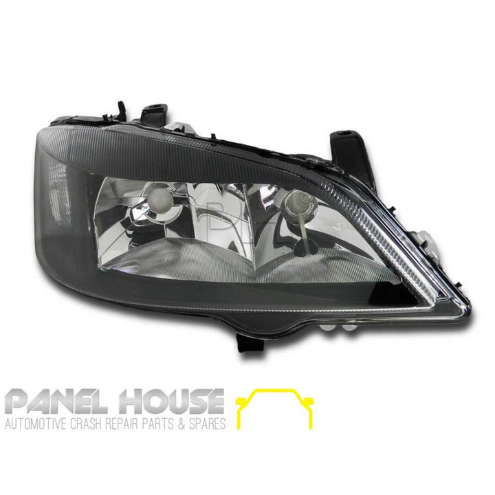 Headlights PAIR Black Style fits Holden TS Astra 98-04 Sedan Hatch PR