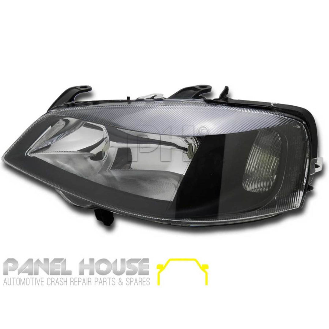 Headlights PAIR Black Style fits Holden TS Astra 98-04 Sedan Hatch PR