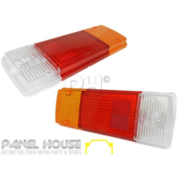 Tail Light Lenses PAIR fits Toyota Hilux N70 2005 - 2011 & Landcruiser 75 79 Series