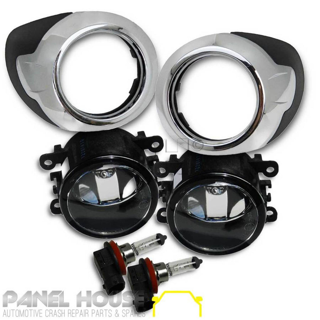 Fog Lights SET + Chrome Surrounds & Bulbs fits Ford Falcon FG 2008-2011 XR6 XR8
