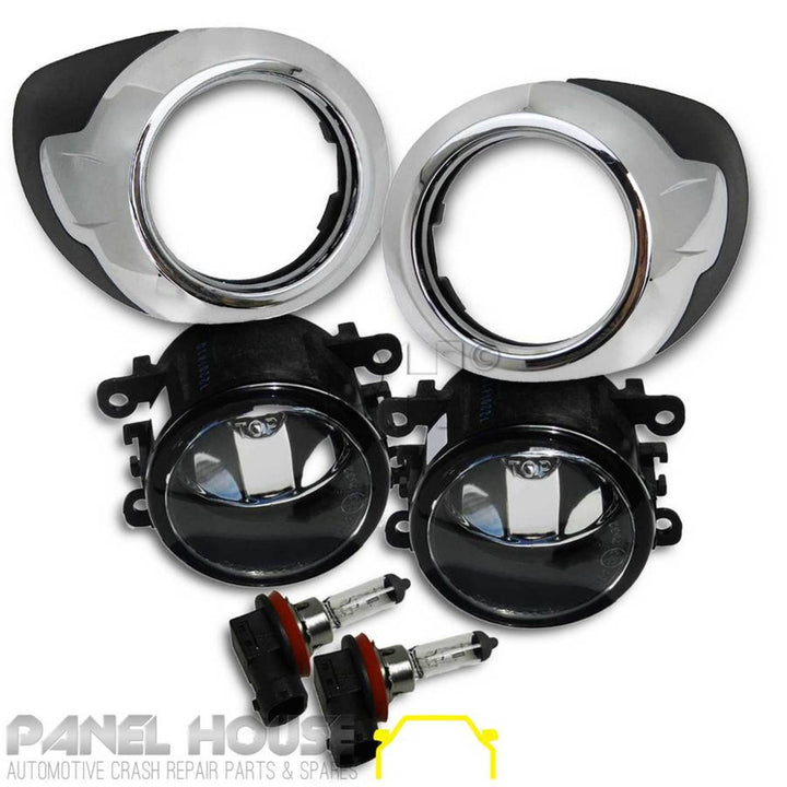 Fog Lights SET + Chrome Surrounds & Bulbs fits Ford Falcon FG 2008-2011 XR6 XR8