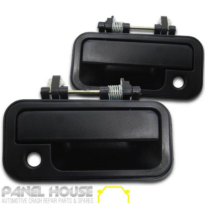 Outer Door Handle PAIR Black Front fits Holden Rodeo TF 1988 - 2002