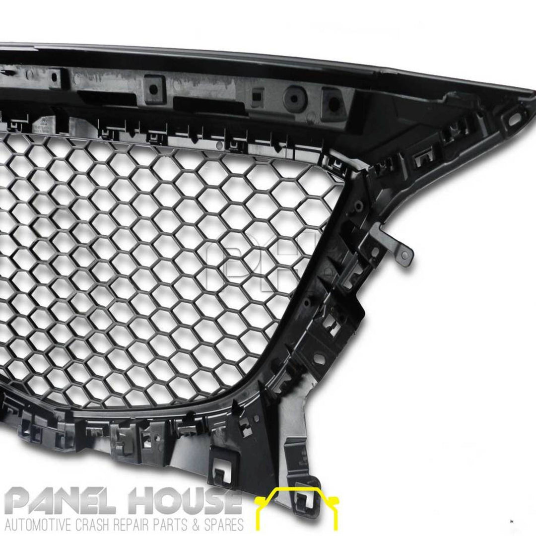 JDM Matt Black Grill RS Style Front Bumper Bar Grille for MAZDA 3 BM 2013-2016