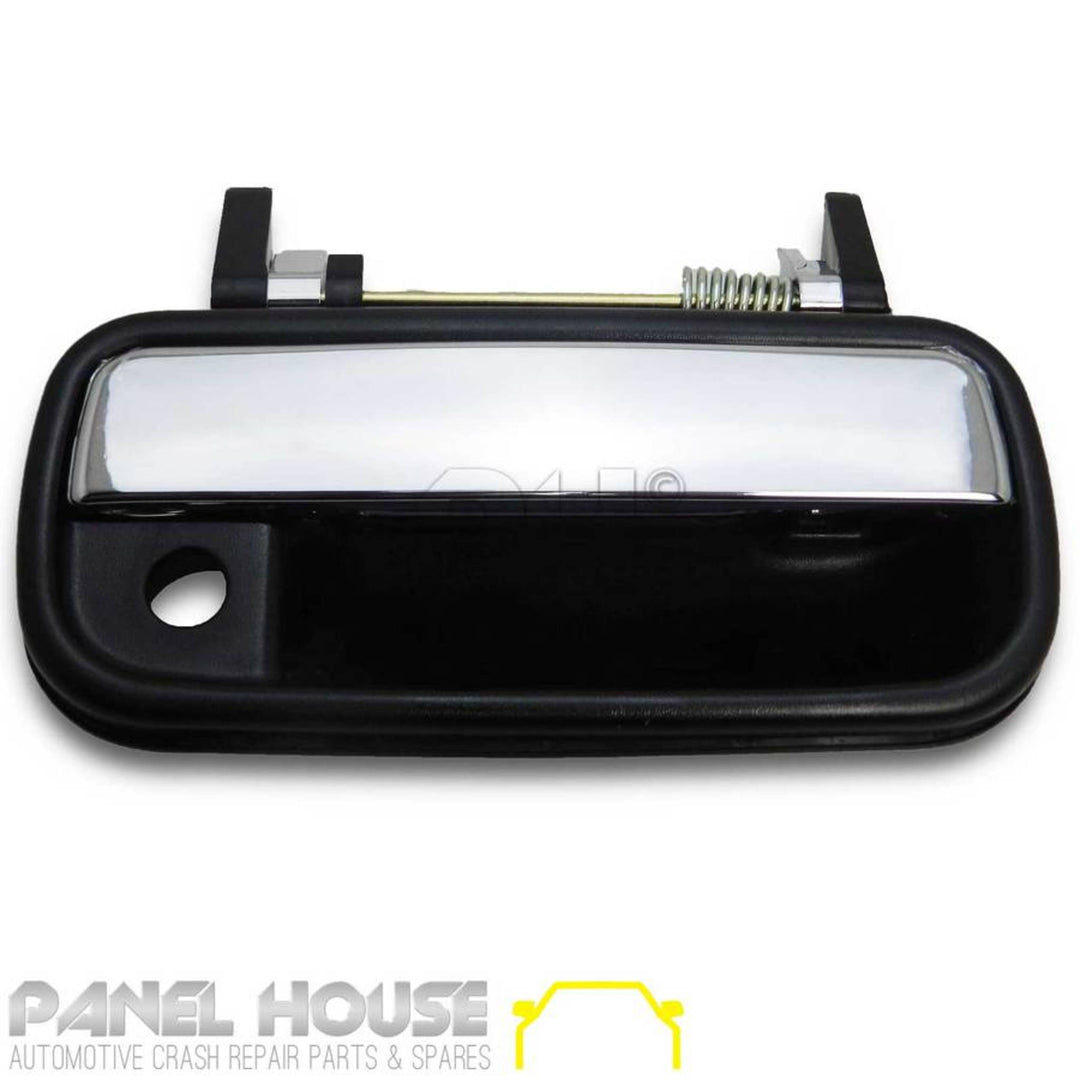 Outer Door Handle RIGHT Front Chrome & Black Fits Toyota Hilux Ute 1988 - 2005