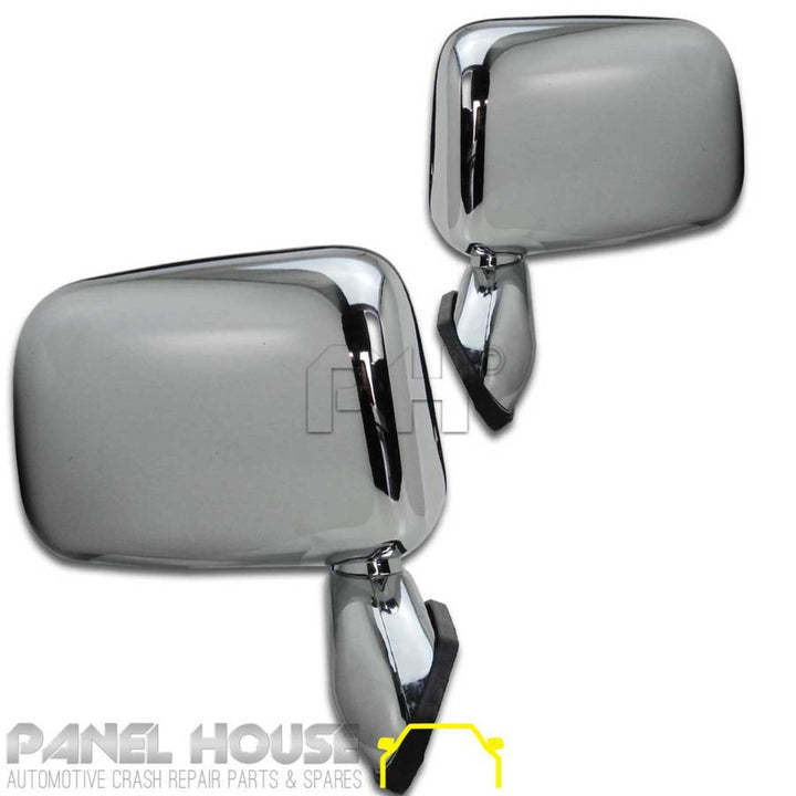 Door Mirrors PAIR Chrome Skin Mount With Cap Fits Toyota Hilux 97-01