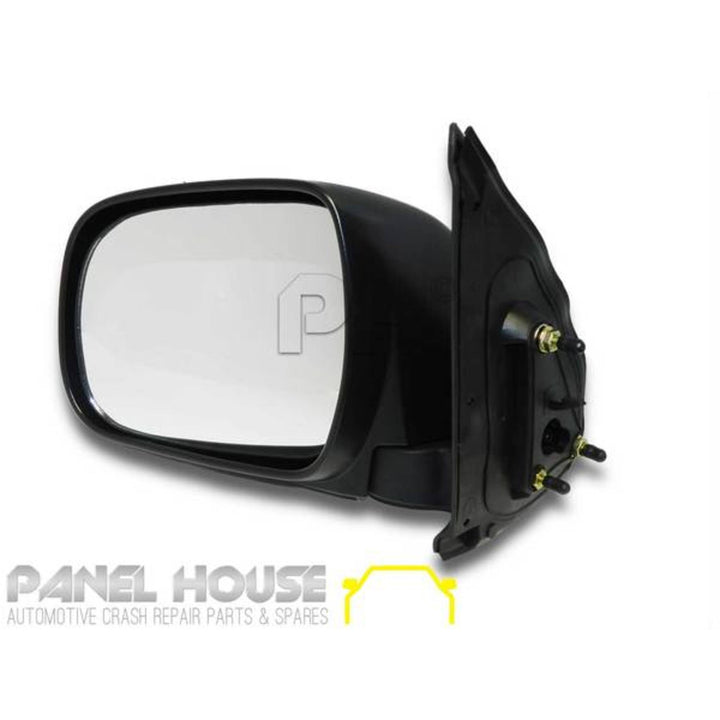 Door Mirror PAIR Black Manual Fits Toyota HILUX Ute GGN KUN TGN 05-11