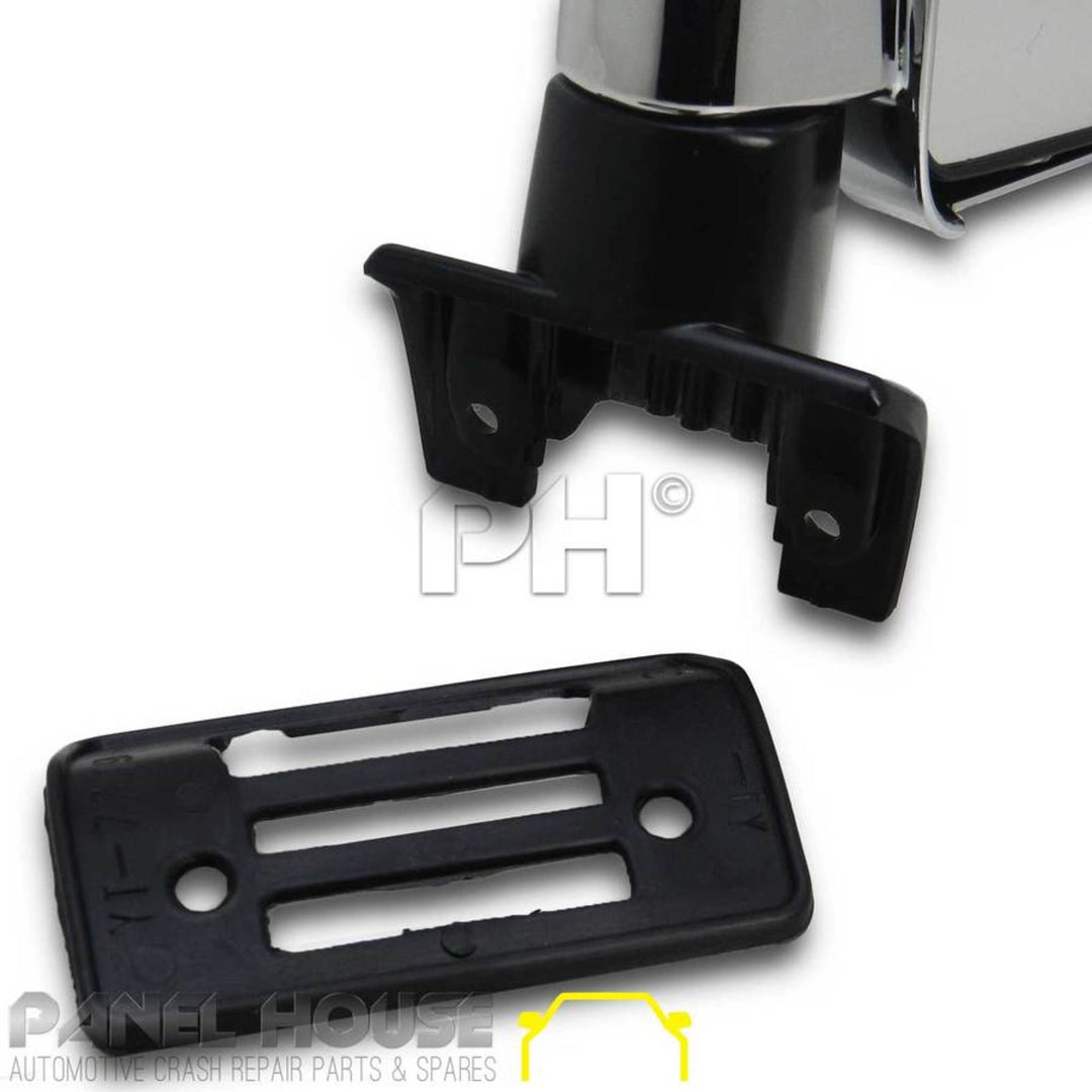 Door Mirror PAIR Chrome Fits Toyota Landcruiser 70 75 78 Series Ute
