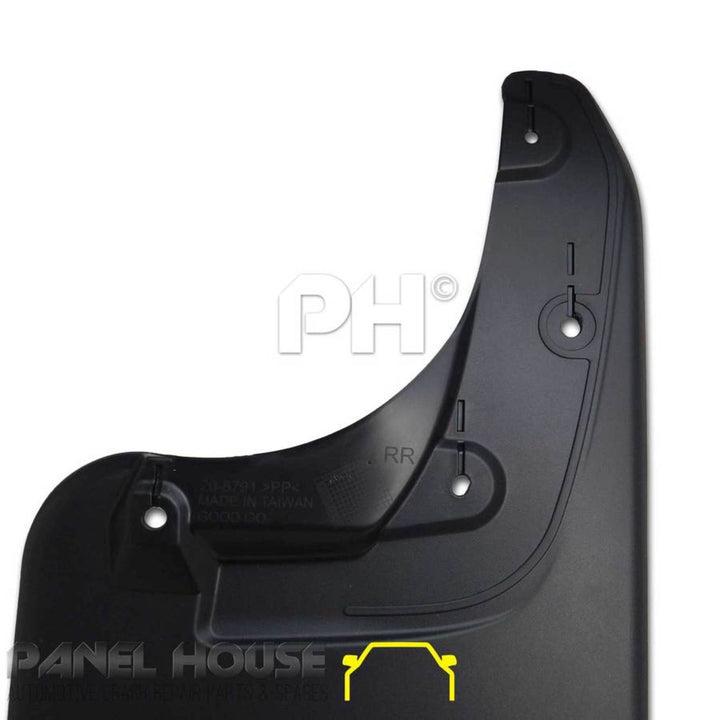 Mud Flaps & Screws PAIR Rear Plastic 58cm long fits Toyota Hilux Ute 05-14 4WD SR5
