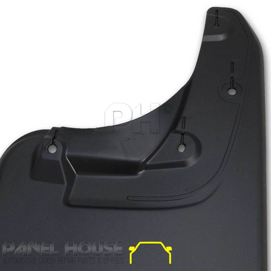 Mud Flaps & Screws PAIR Rear Plastic 58cm long fits Toyota Hilux Ute 05-14 4WD SR5