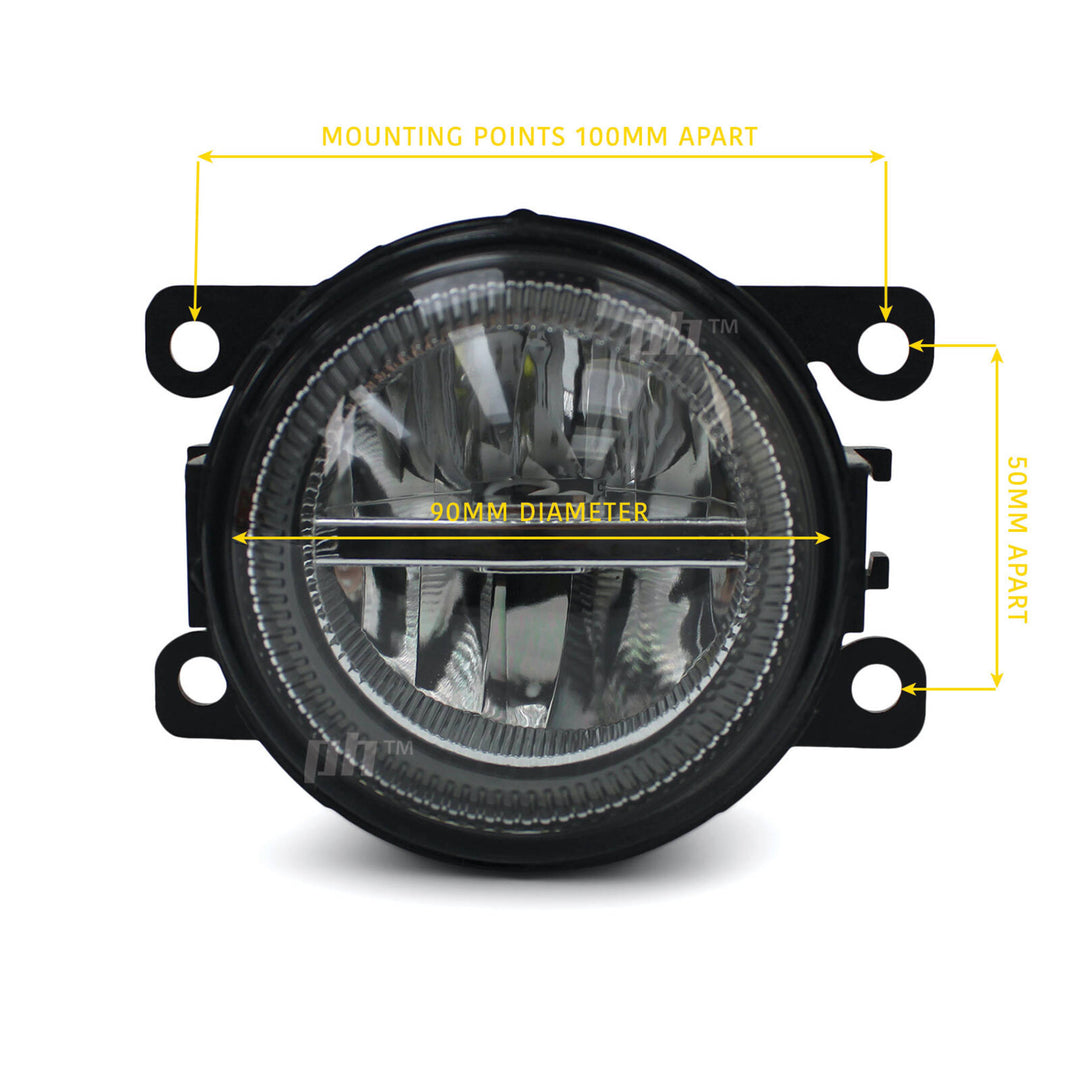 Fog Lights PAIR Twin LED Halo Style fits Ford Falcon FG FG-X XR6 XR8 G6E