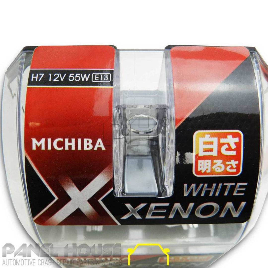 NEW Michiba H7 5000K 55W 12V Super White Head Light Bulb