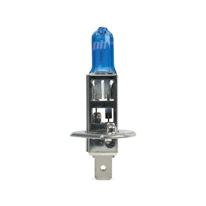 H1 Halogen Bulbs PAIR 5000K 12V 55W Super White Michiba Upgrade Globes