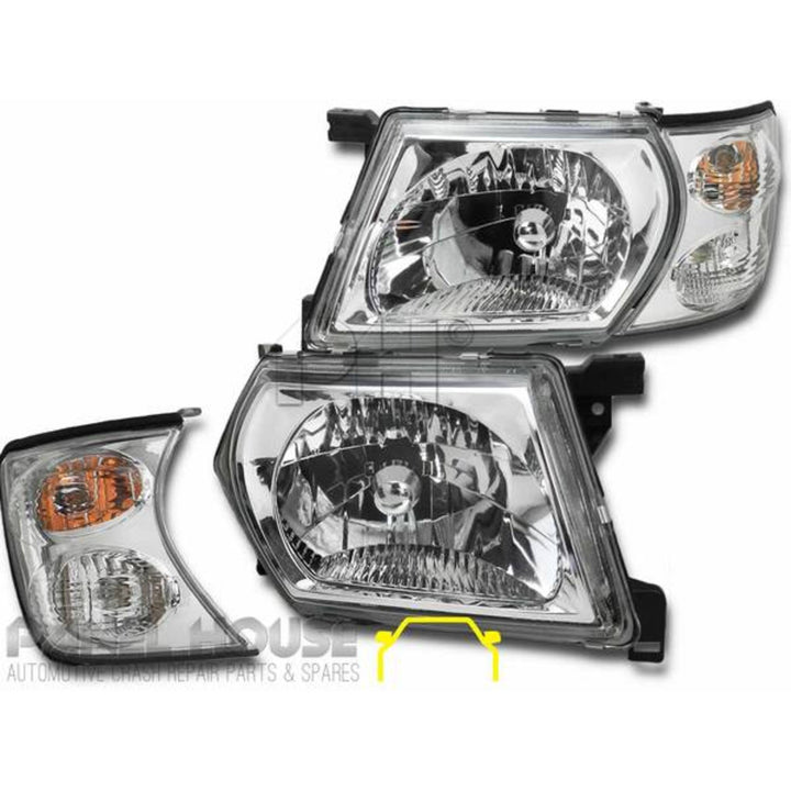 Headlights & Corner Lights PAIR fits Nissan Patrol GU Series 1 97-01 CLEAR ADR