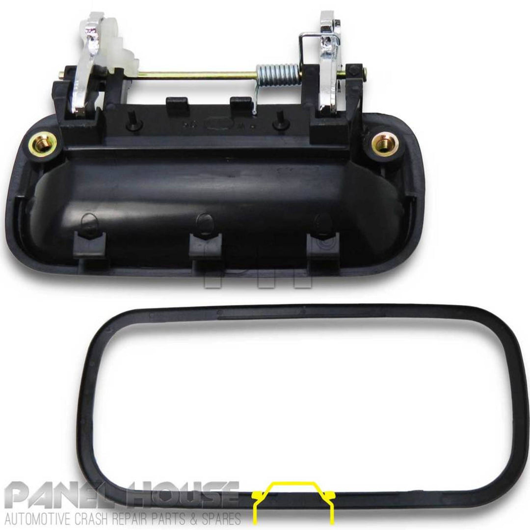 Door Handle LEFT REAR Outer Chrome Black Fits Toyota Hilux Ute 88-05