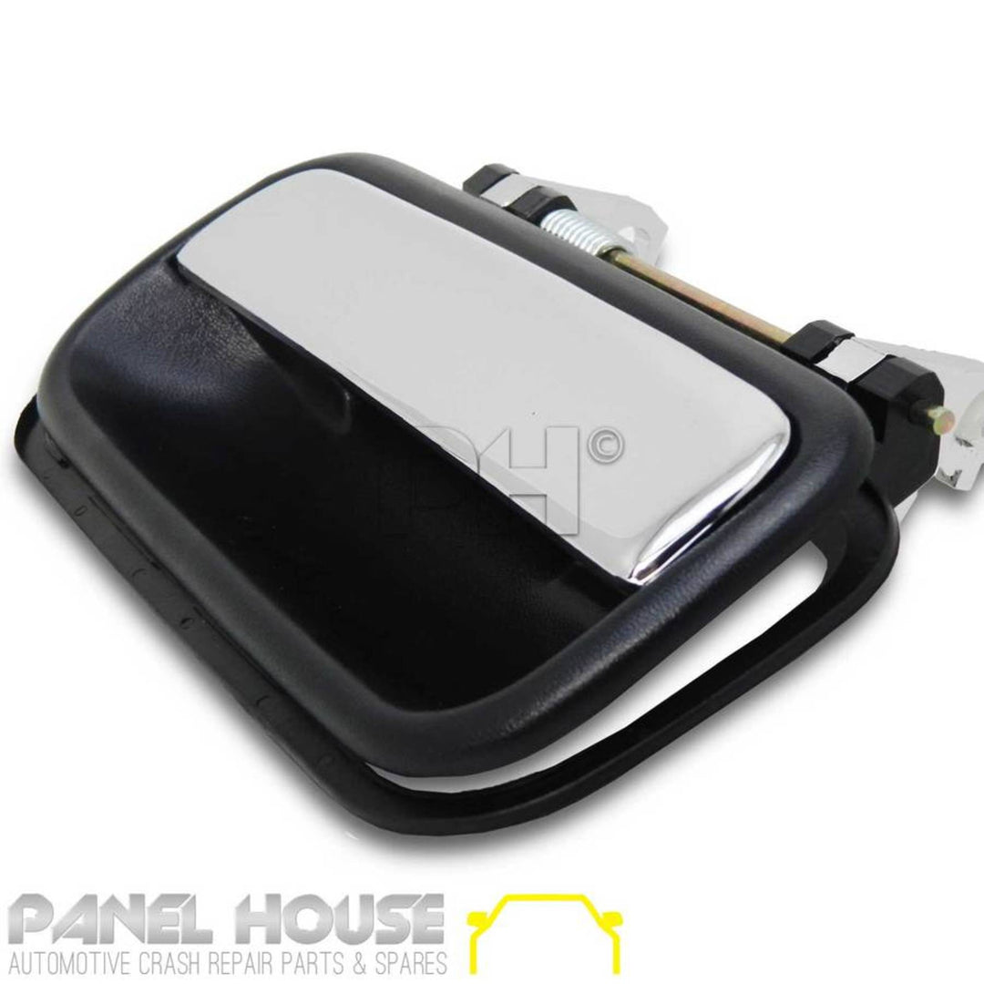 Door Handle LEFT REAR Outer Chrome Black Fits Toyota Hilux Ute 88-05
