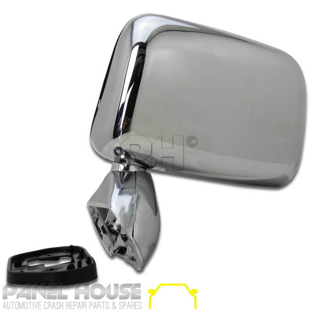 Door Mirror PAIR CHROME Skin Mount With Cap Fits Toyota Hilux 01-05
