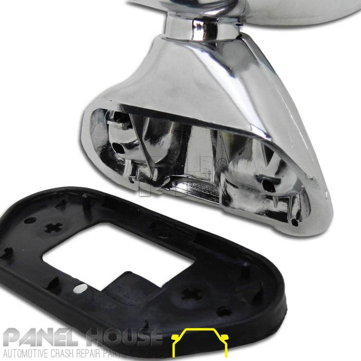 Door Mirror LEFT Chrome Skin Mount NEW With Cap Fits Toyota Hilux 01-05