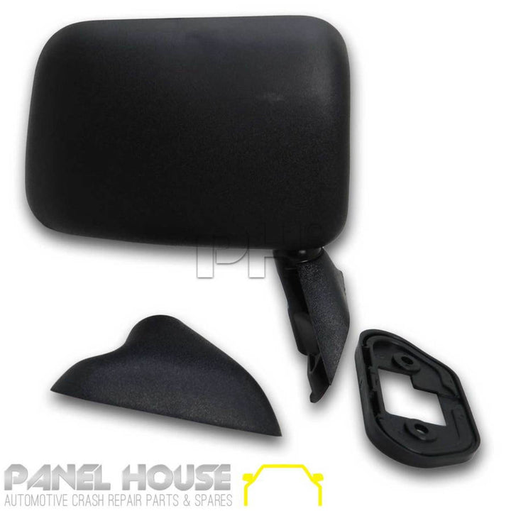 Door Mirror RIGHT Black Skin Mount With Cap Fits Toyota Hilux 01-05 2WD 4WD