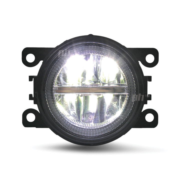 Fog Lights PAIR Twin LED Halo Style Universal 90mm Lens