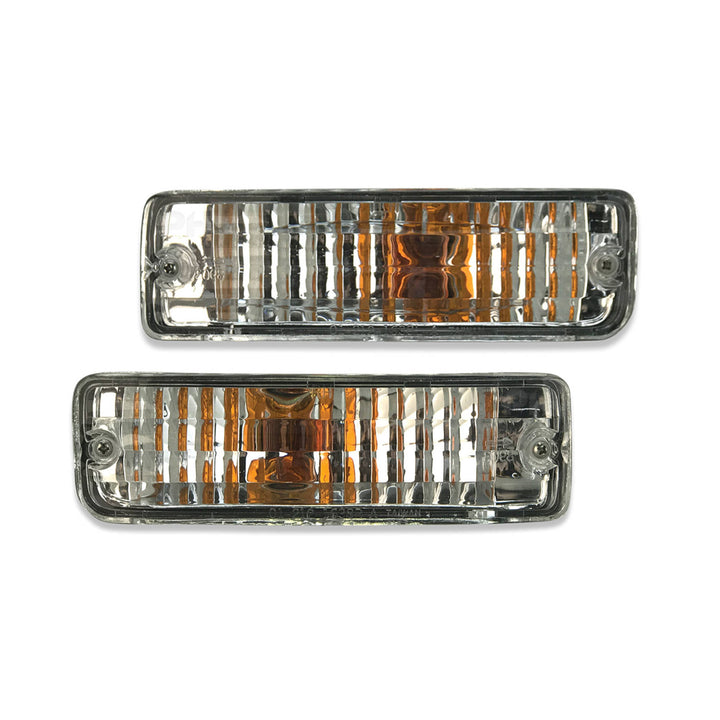Indicator Bar Blinker Lights PAIR Crystal Clear Fits Toyota Hilux 1988 - 1997
