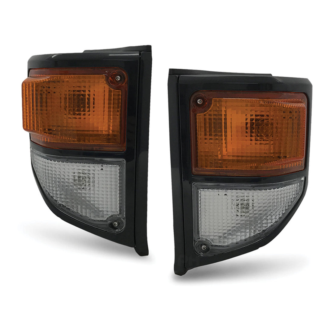 Corner Indicator Lights PAIR Black Fits Toyota Landcruiser 78 79 series 1999 - 2007