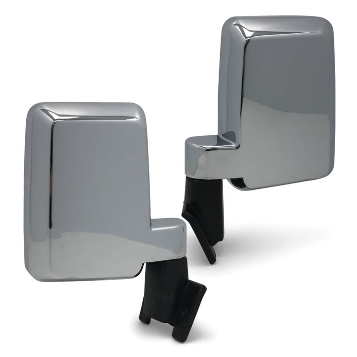 Door Mirrors PAIR Chrome Large Fits Toyota Landcruiser 60 Series 80-90