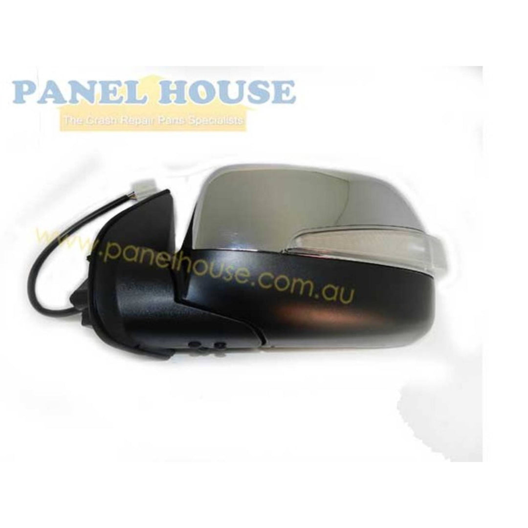 Door Mirror Blinker Left Chrome Electric AUTO FOLD fits Isuzu D-MAX DMAX 08-12