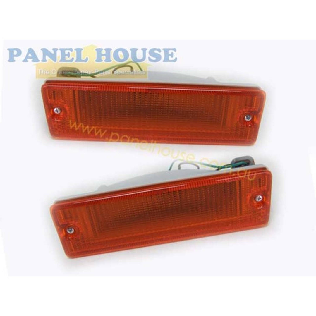 Front Bar Indicator Lights Blinkers PAIR fits Nissan Navara D21 1992-1997
