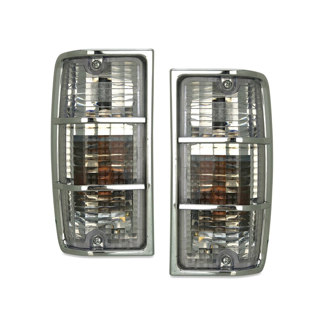 Corner Indicator Lights PAIR Clear fits Holden HJ HX HZ Kingswood / Statesman