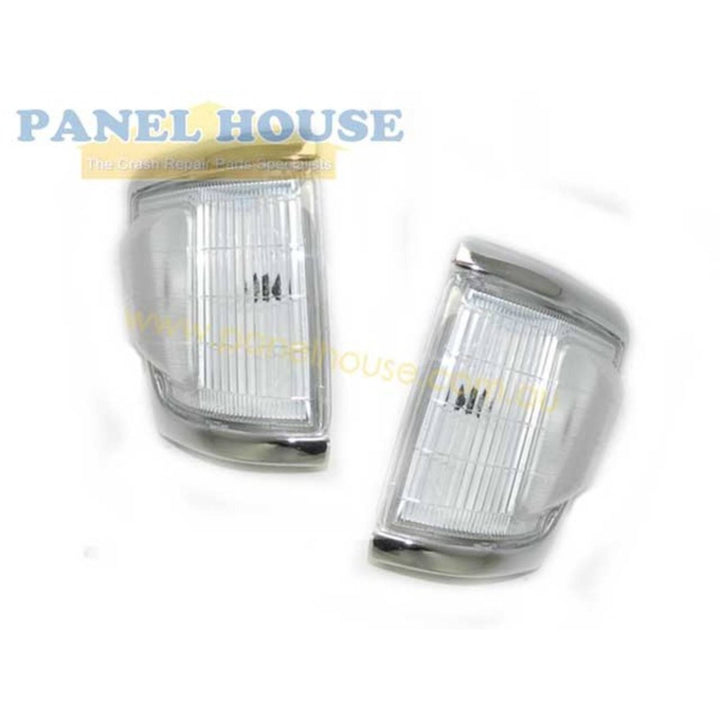 Corner Park Lights PAIR Chrome Fits Toyota Hilux 4WD 1992 - 1997