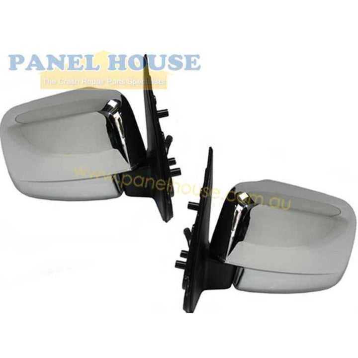 Door Mirrors PAIR Chrome Electric fits Mazda Bravo Ute B2500 B2600 99-06