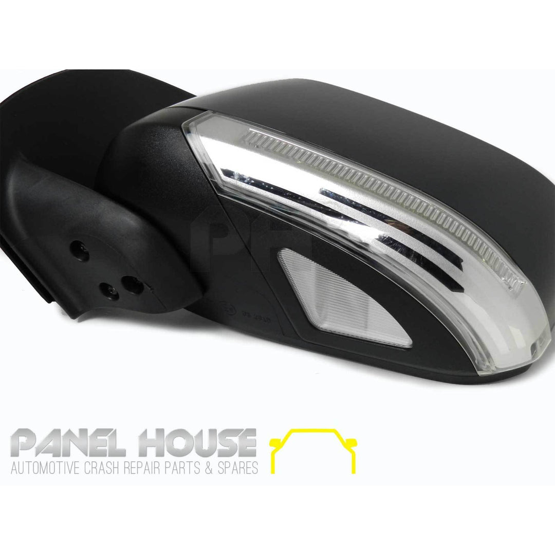 Door Mirrors PAIR Primed Heated Courtesy Light Fits Nissan Navara D40