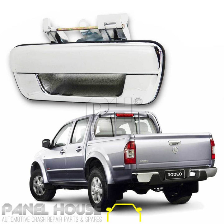 Tail Gate Handle Chrome No Hole Fits Holden Rodeo RA & Colorado RC