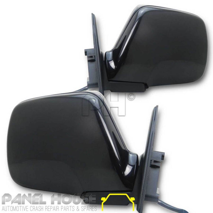 Door Mirror PAIR Black Electric Fits Toyota LandCruiser 80 Series