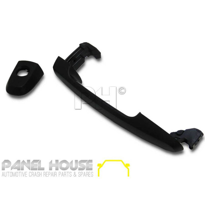 Outer Door Handles PAIR Front Black Fits Toyota Hilux N70 2005 - 2015