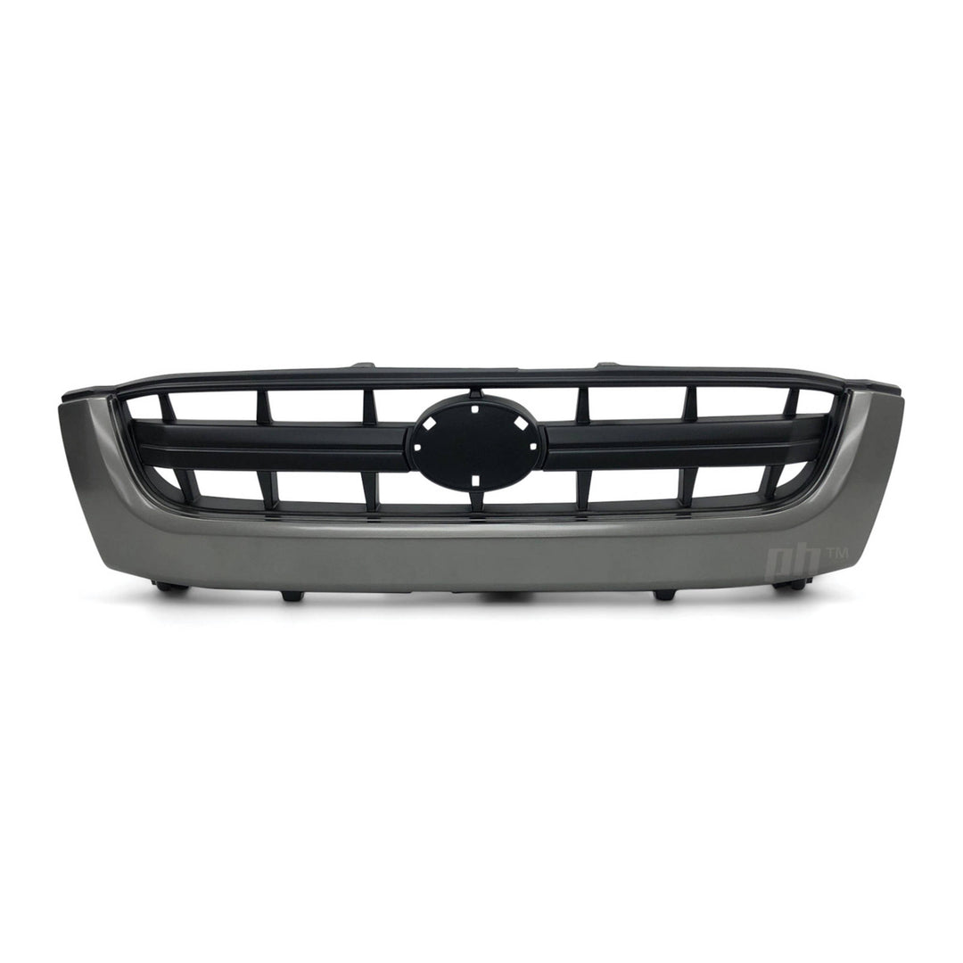 Grill Single Bar Grey & Black Style Fits Toyota Hilux 2001 - 2005 Workmate SR SR5