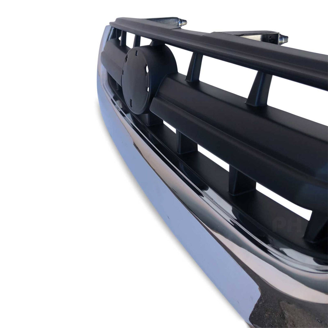 Grill Single Bar Chrome & Black Style Fits Toyota Hilux 2001 - 2005 Workmate SR SR5